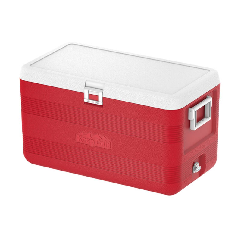 foto del prodotto deluxe icebox keep cold ghiacciaia portatile rosso 70l