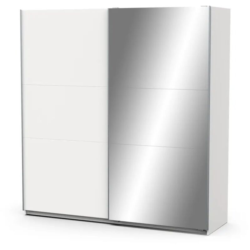 foto del prodotto demeyere armadio 2 ante scorrevoli ghost con specchio bianco 194,4x59,9x203 cm