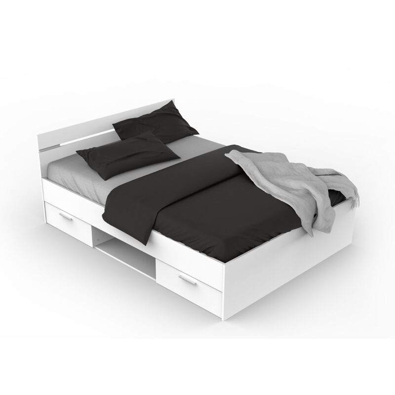 foto del prodotto demeyere smeraldo c4 struttura letto piazza e mezza, 144,5x204,3x74,2 h cm, bianco, nobilita
