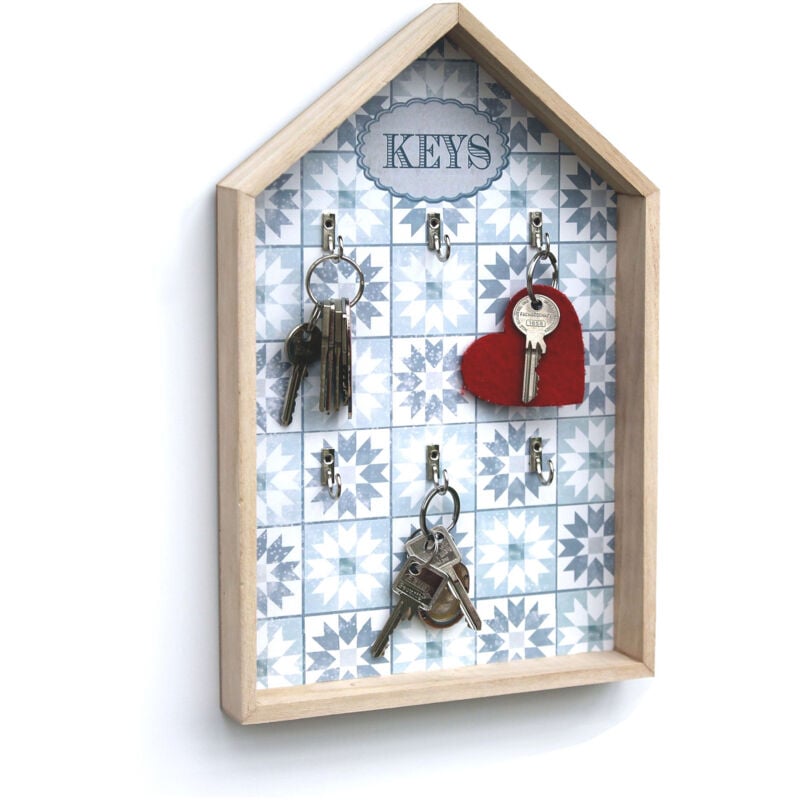 foto del prodotto denk cassetta delle chiavi in legno bianco chiavi 32594 cassetta delle chiavi armadio delle chiavi casa di campagna vintage shabby chic