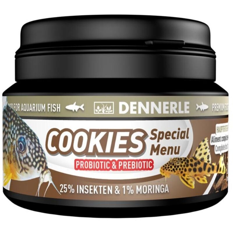 foto del prodotto dennerle cookies special menu 100ml alimento completo per pesci da fondo in chips da 8mm