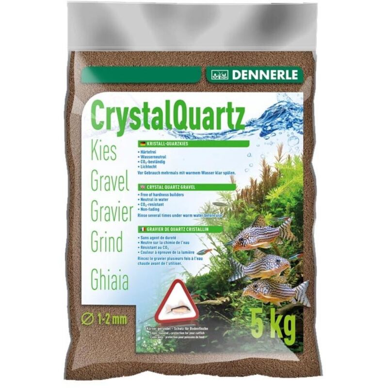 foto del prodotto dennerle ghiaietto di quarzo substrato per acqua dolce formato 5 kg colore marrone scuro