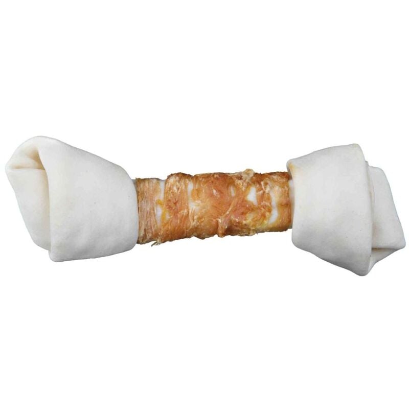 foto del prodotto dentafun osso annodato con pollo offerta multipack 6 pezzi 11cm 2pz. 70gr.