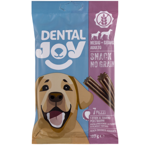 foto del prodotto dentaljoy dog adult no grain medium large snack dentali confezione da 7 pezzi 1 ordine scegli lo sconto bzr5 bzr20 200 punti fedelt 
