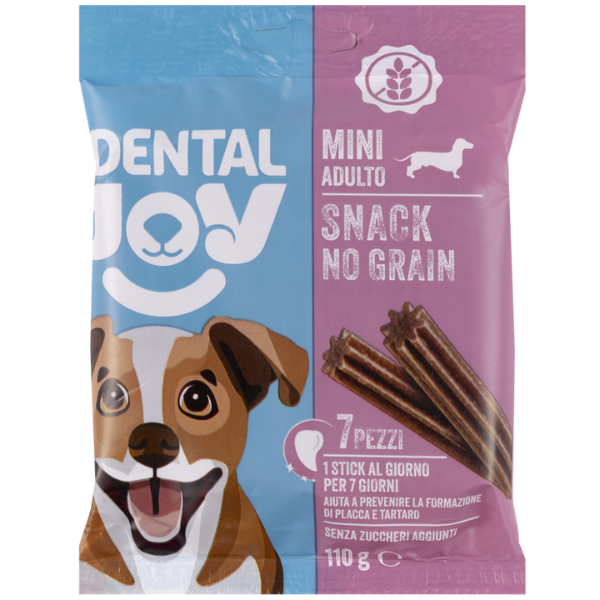 foto del prodotto dentaljoy dog adult no grain mini snack dentali confezione da 7 pezzi 1 ordine scegli lo sconto bzr5 bzr20 200 punti fedelt 