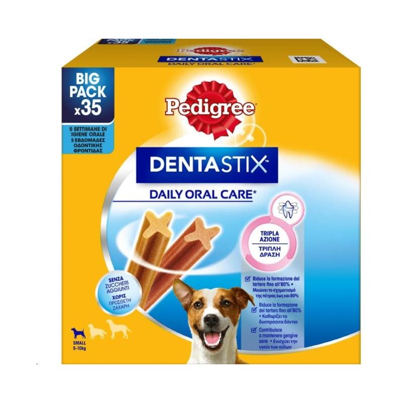 foto del prodotto dentastix per cani big pack 35 pz tripla azione per cani small 5 10 kg pulizia e gengive sane pedigree