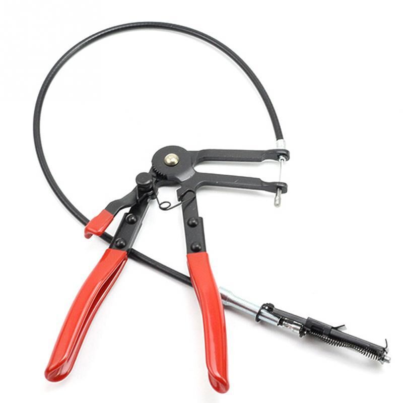 foto del prodotto denuotop pinza per fascette in acciaio al cromo vanadio, filo flessibile da 620 mm, a lunga portata, anticorrosione, tipo flessibile, pinza per