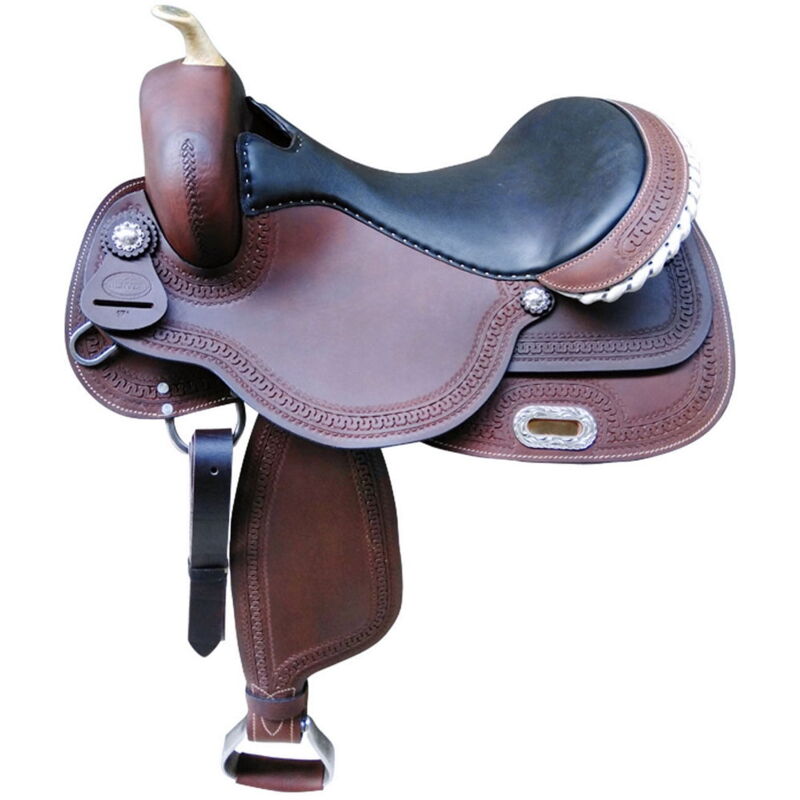 foto del prodotto denver sella western modello reiner pi 17 , marrone oliato