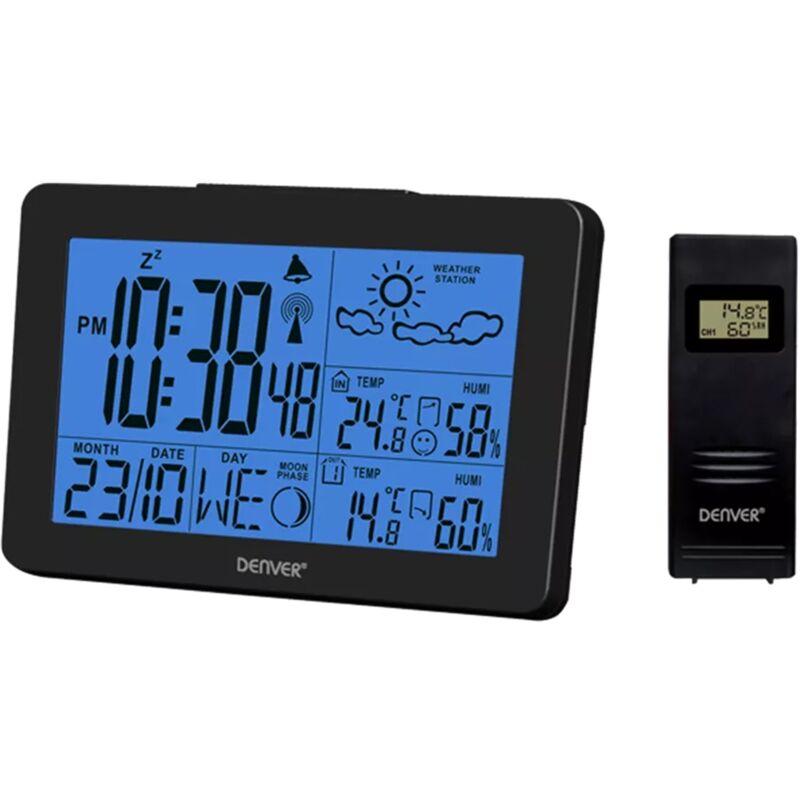 foto del prodotto denver ws 530black stazione meteorologica digitale batteria nera