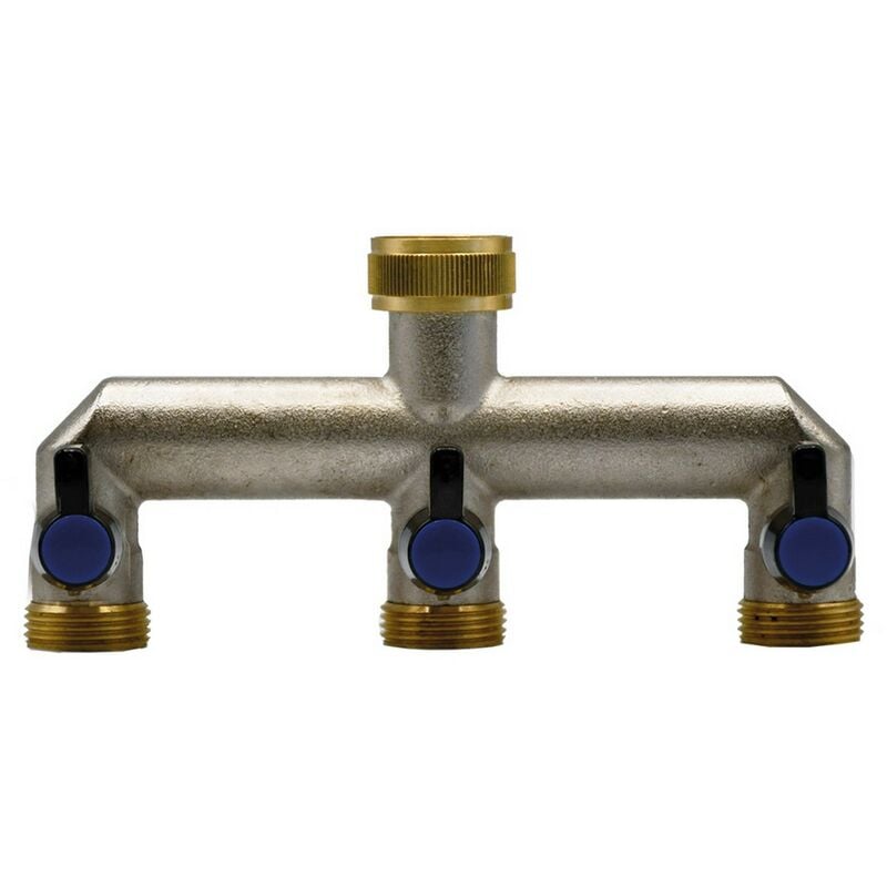 foto del prodotto derivazione in metallo a tre vie 3/4-3/4x3/4x3/4