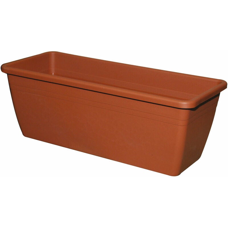 foto del prodotto deroma vaso cassetta rettangolare in resina da giardino miramare de roma 50x20x16 cm