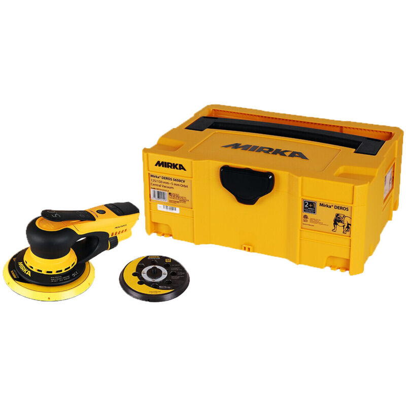 foto del prodotto deros 5650cv levigatrice eccentrica 125 150 mm 48 fori mid5650202ca mirka