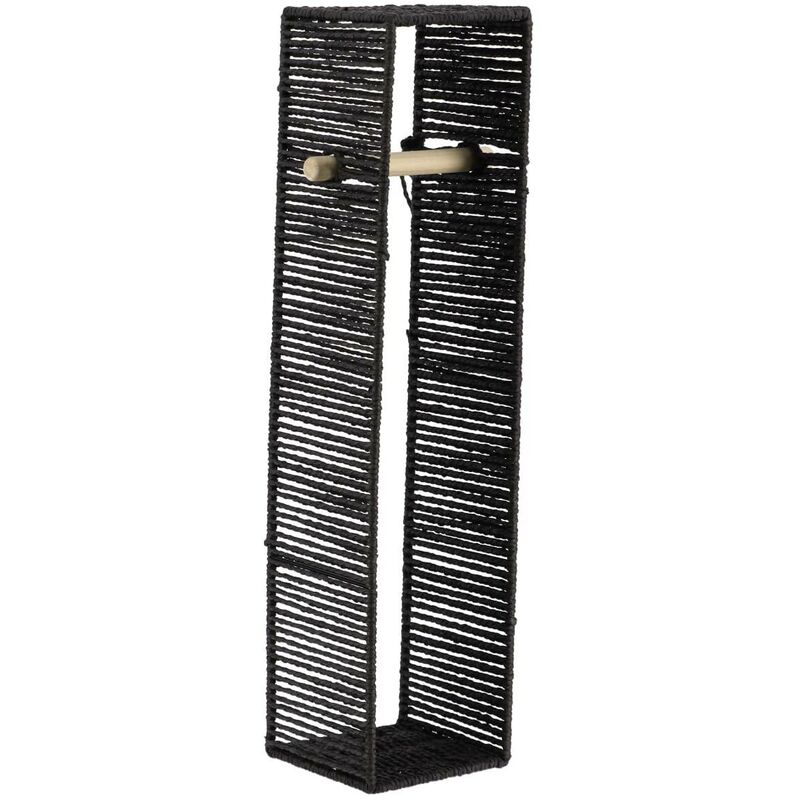 foto del prodotto derouleur e carta riserva di carta igienica 63x15x15 cm nero tendance