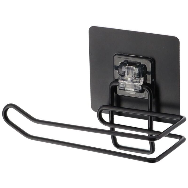 foto del prodotto derouleur wc in metallo verniciato su scheda adesiva 3 m nero opaco tendance