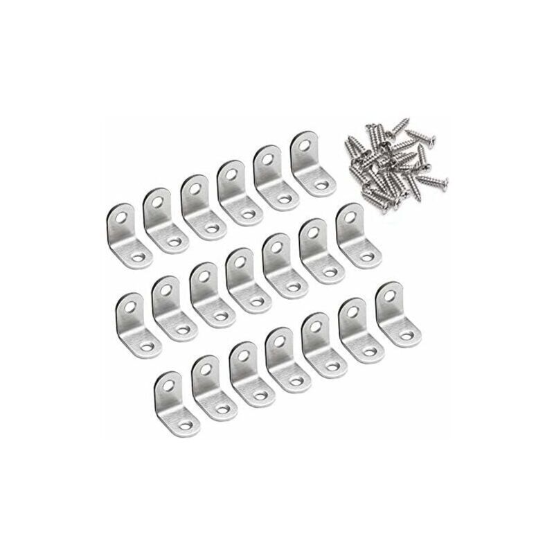 foto del prodotto derrui staffa angolare a 90 gradi, 20 x 20 x 16 mm, staffe angolari in acciaio inossidabile a forma di l, supporto per mobili in legno, supporto