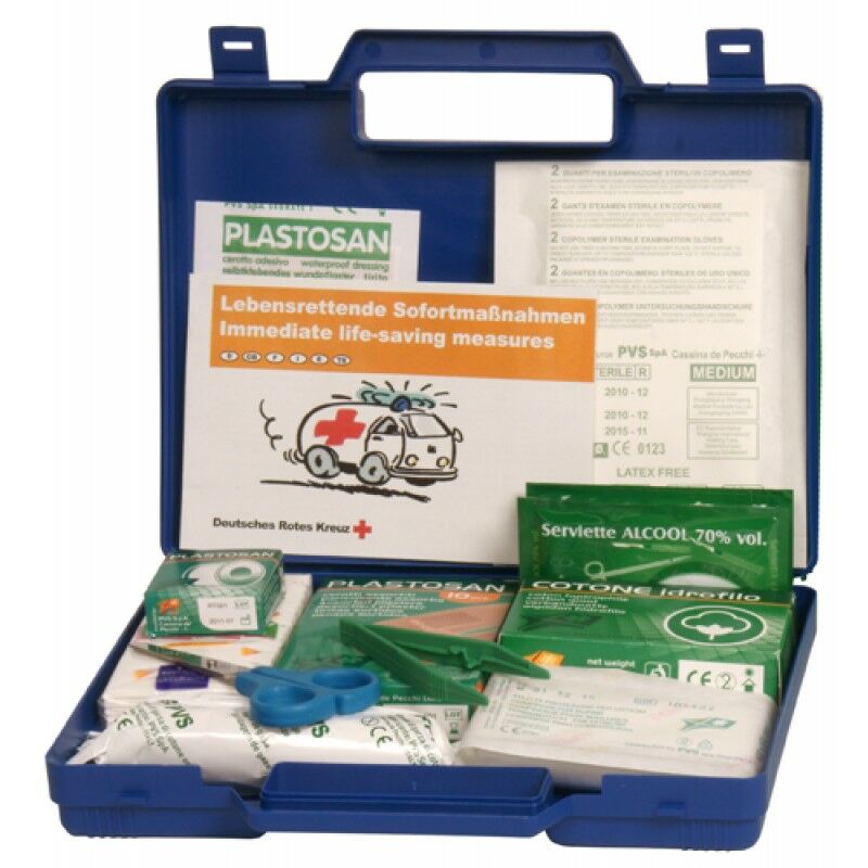 foto del prodotto des cassetta pronto soccorso piccola per auto, campeggio, ufficio, casa 23x19x4h