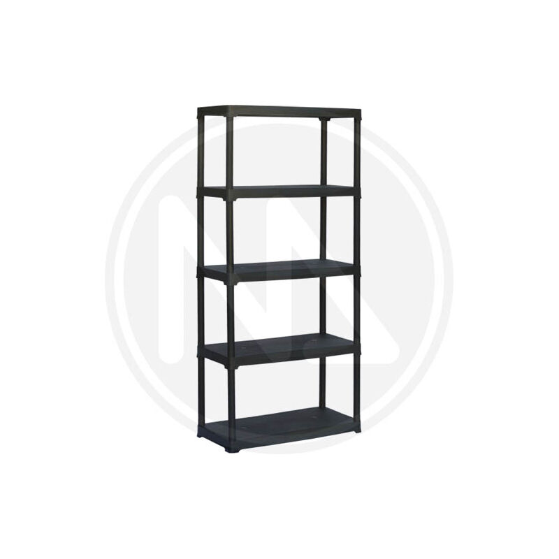 foto del prodotto des scaffali scaffale kit in polipropilene 5 ripiani 90x40x170h cm grigio scuro