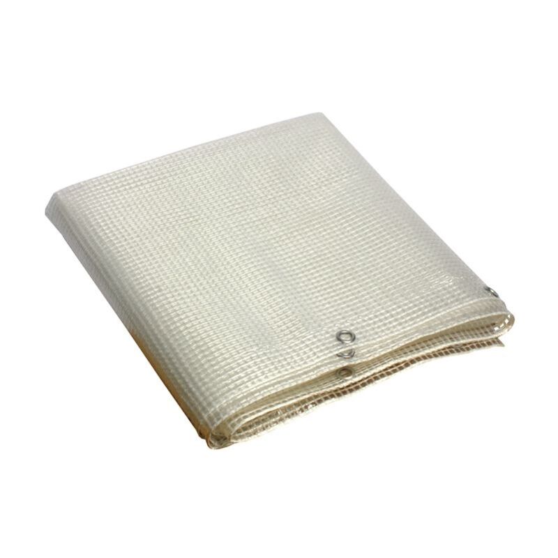 foto del prodotto des teloni telone occhiellato retinato pvc papillon mt. 3.50x2.50 bianco trasparente