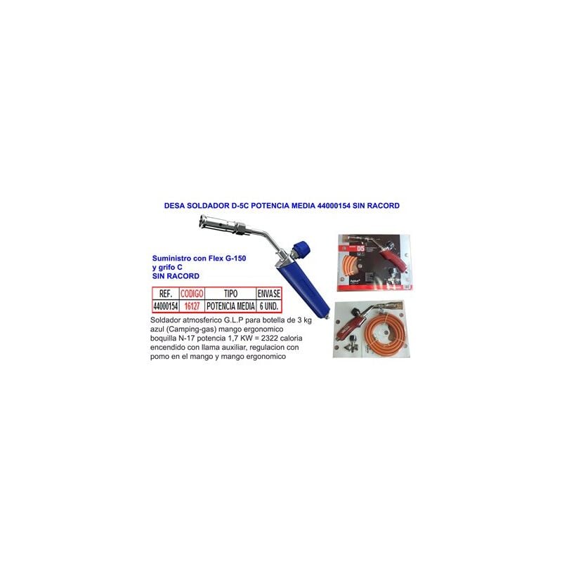 foto del prodotto desa saldatore d 5c di media potenza 44000154 senza raccordo