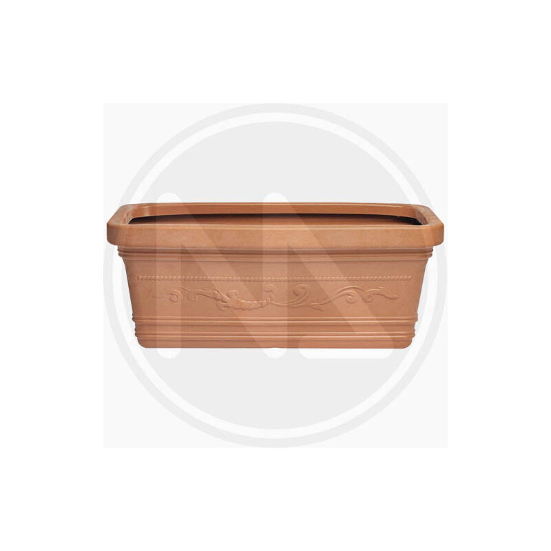 foto del prodotto desantis vaso fioriere rettangolare maxi festonato doppio bordo terracotta cm. 100x45x41h