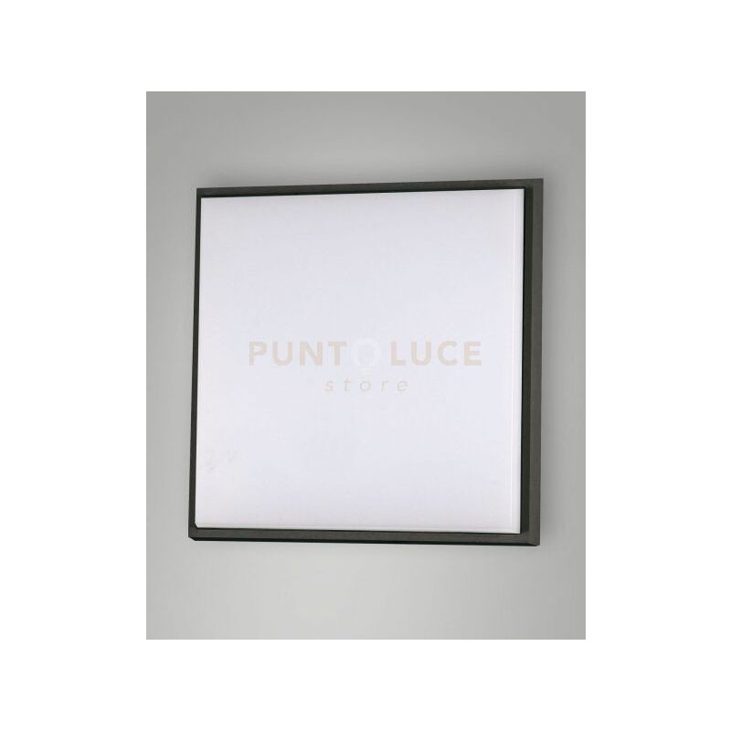 foto del prodotto desdy plafoniera led 30w nera l.30x30cm 3000k 3220 lm 30w in alluminio ip54
