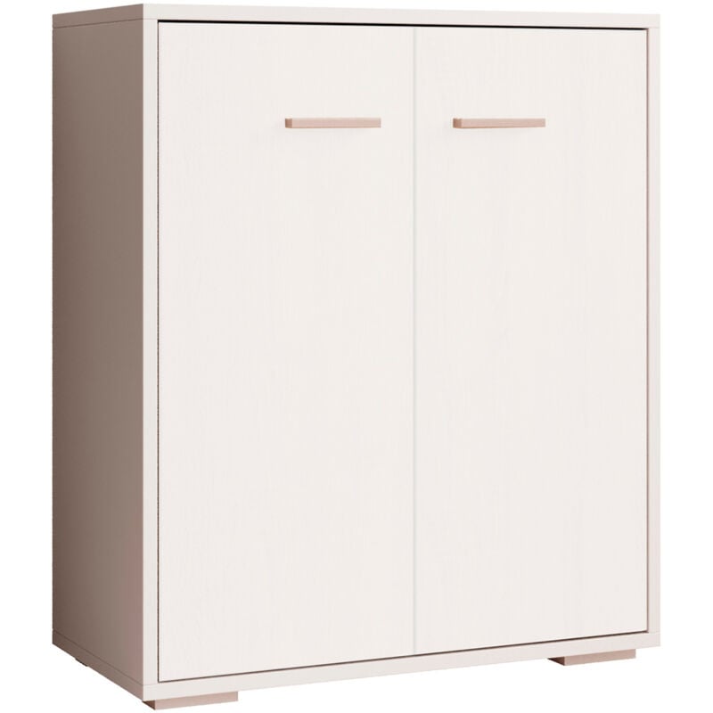 foto del prodotto design ameublement credenza piccola 2 ante armadio multiuso mobile ausiliario 60x71x30cm modello lander l2 colore bianco