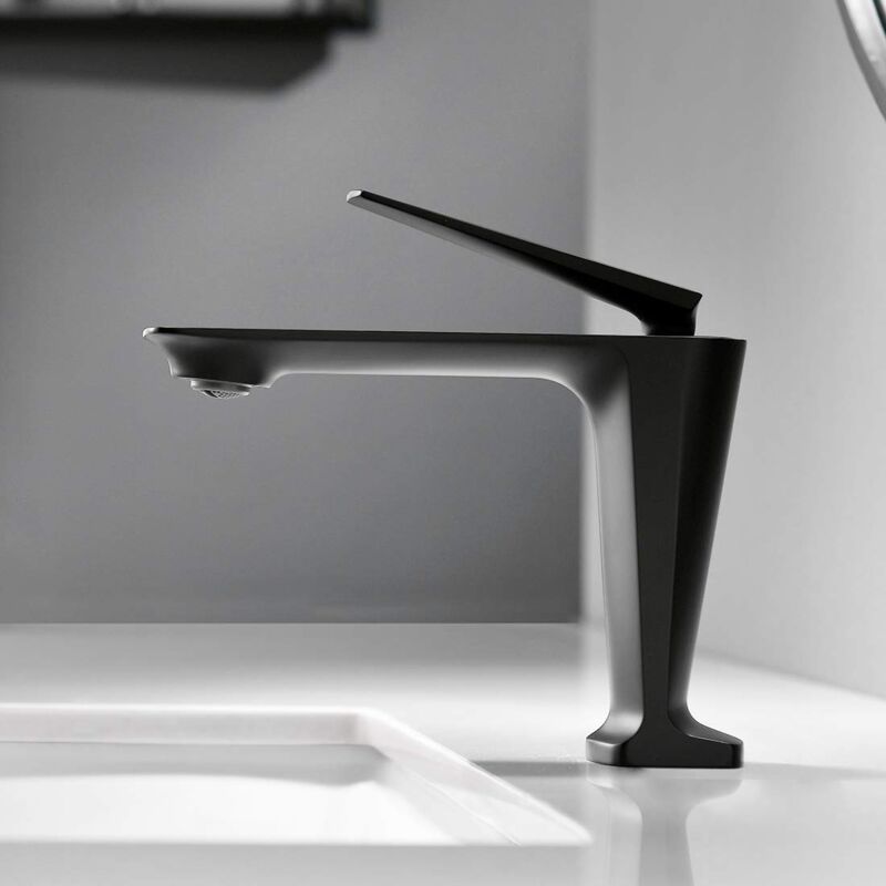 foto del prodotto design bagno miscelatore per lavabo nero