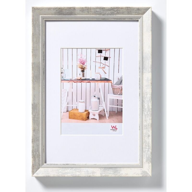 foto del prodotto design bianca 30 x 40 cm con passe partout, cornice chalet design el040w walther