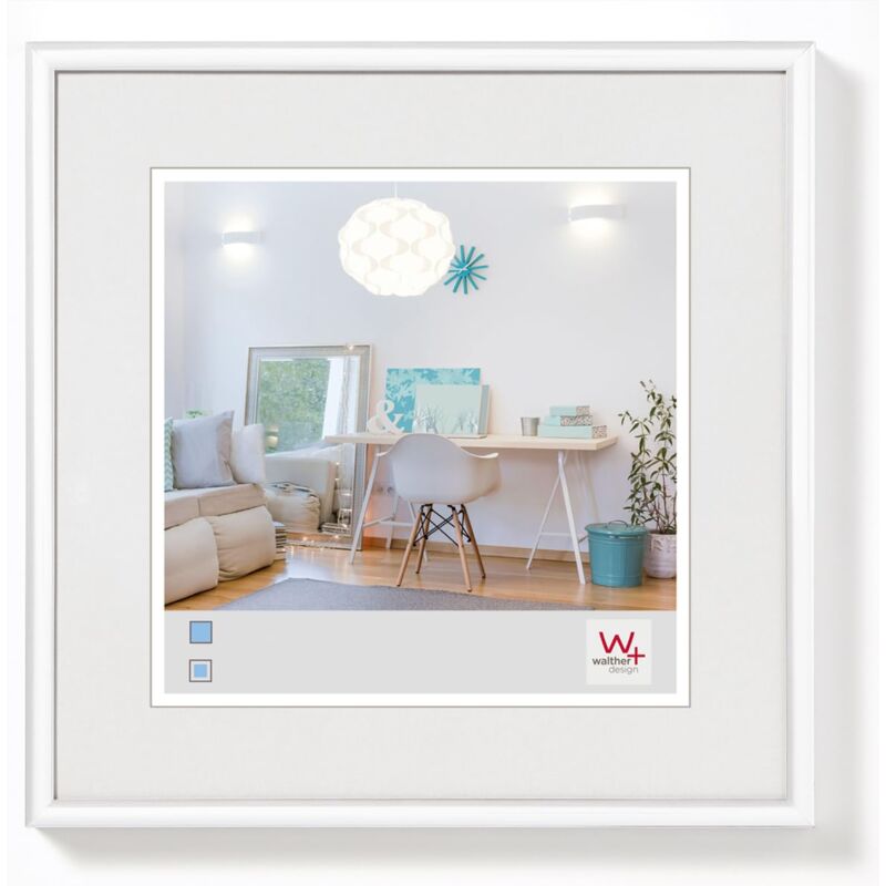 foto del prodotto design cornice bianca 20 x 20 cm nuovo stile di vita cornice in plastica kv220w walther