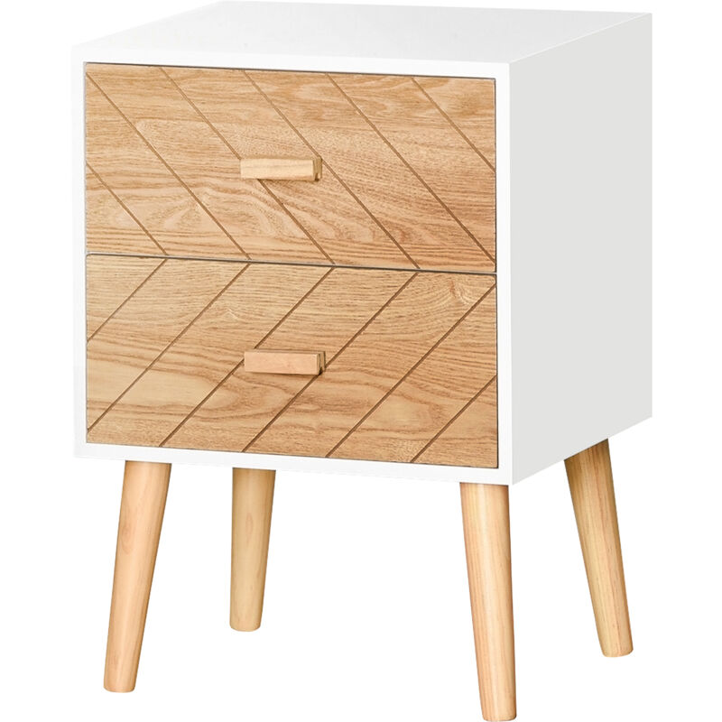 foto del prodotto design moderno comodino camera da letto, legno, 40x30x55.5 cm homcom