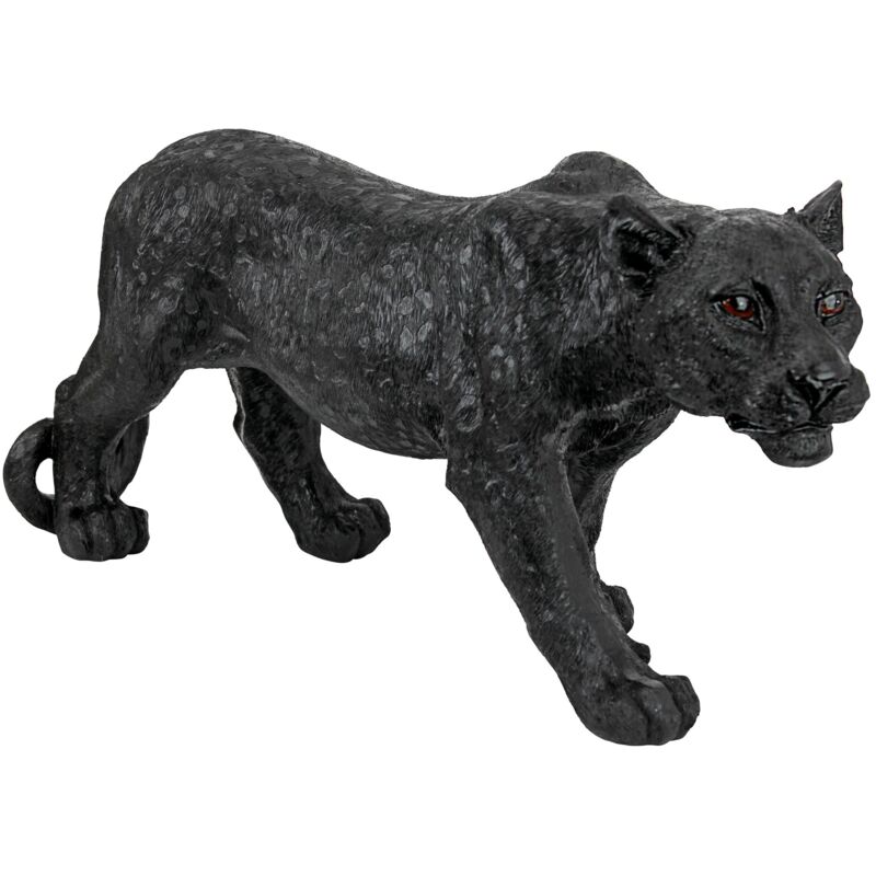 foto del prodotto design toscano jq4482 statua pantera nera predatore delle ombre piccola, multicolore, 16.5x56x26.5 cm