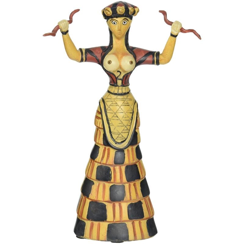 foto del prodotto design toscano statua dea cretese dei serpenti 1500 a.c. 