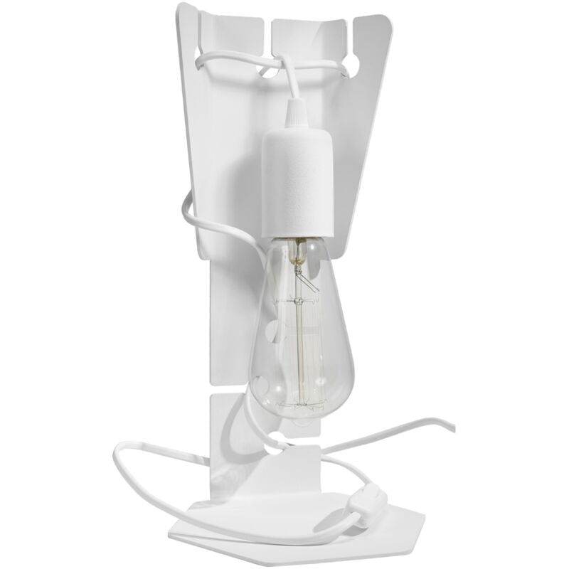 foto del prodotto designer tischleuchte wei e27 lampada da tavolo di design bianca e27