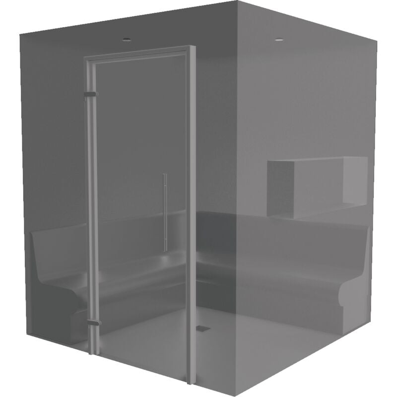 foto del prodotto desineo kit costruzione cabina hammam da piastrellare 180 x 180 con generatore di vapore