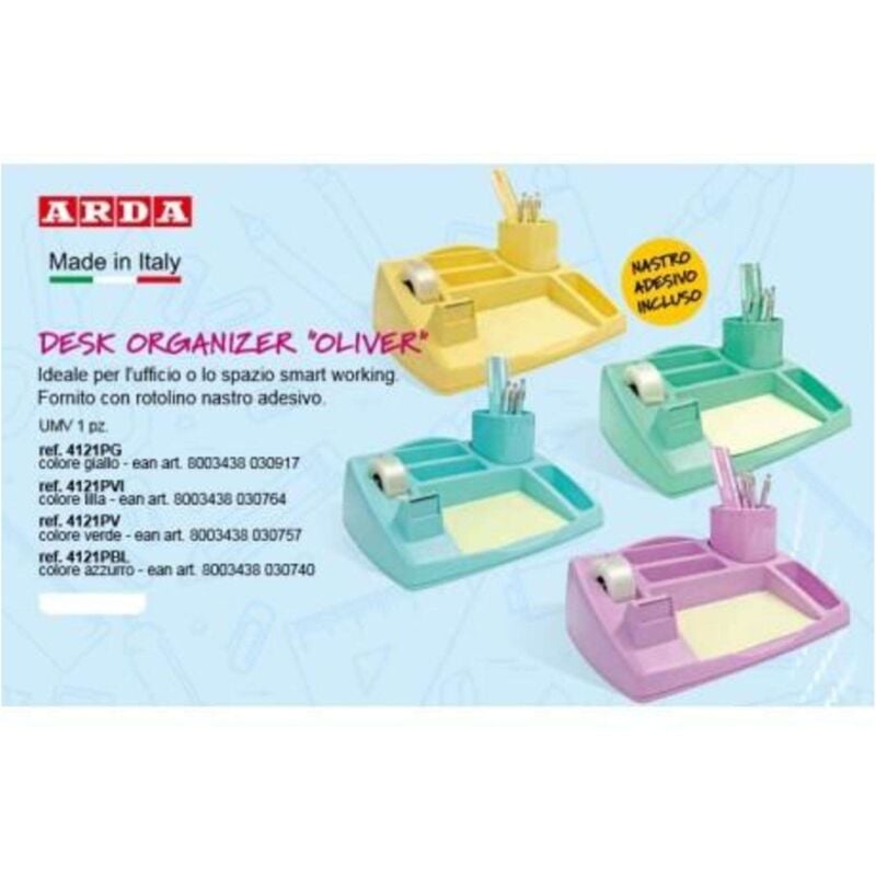 foto del prodotto desk organizer oliver pastel arda 4121 4 colori assortiti x1