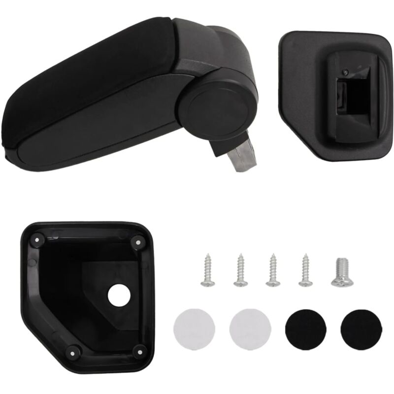 foto del prodotto destockoutils bracciolo per auto nero 15x32x 40 52 cm in abs