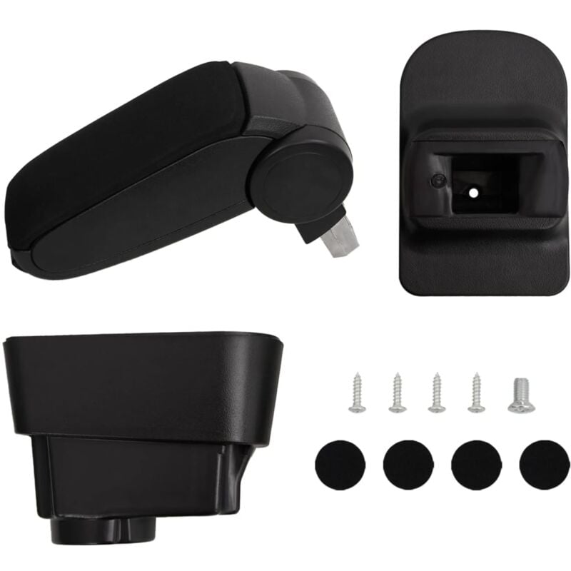 foto del prodotto destockoutils - vidaxl bracciolo per auto nero 11x35x(32-49) cm in abs