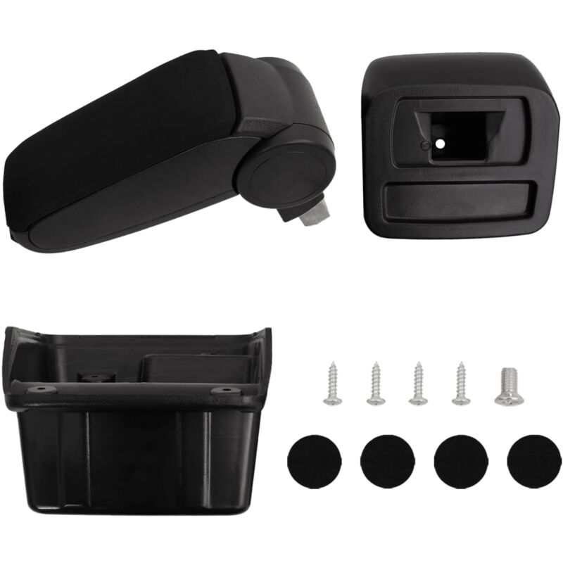 foto del prodotto destockoutils vidaxl bracciolo per auto nero 15x31x 28 44 cm in abs