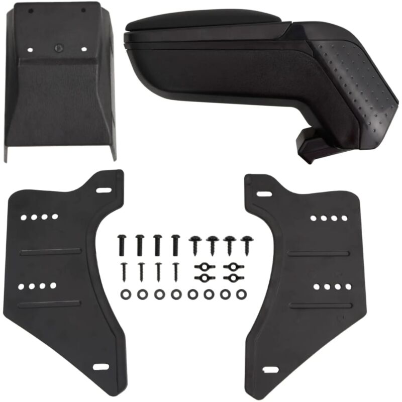 foto del prodotto destockoutils vidaxl bracciolo per auto universale nero 13x33 33 53 cm in abs