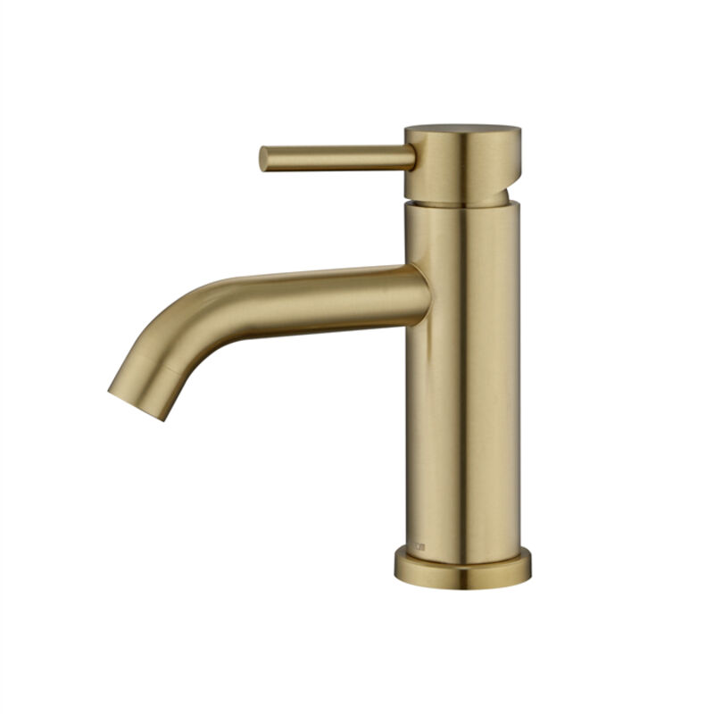 foto del prodotto detbom rubinetto per bagno miscelatore monocomando per lavabo in oro rubinetto per lavabo con acqua calda e fredda regolabile rubinetto classico in
