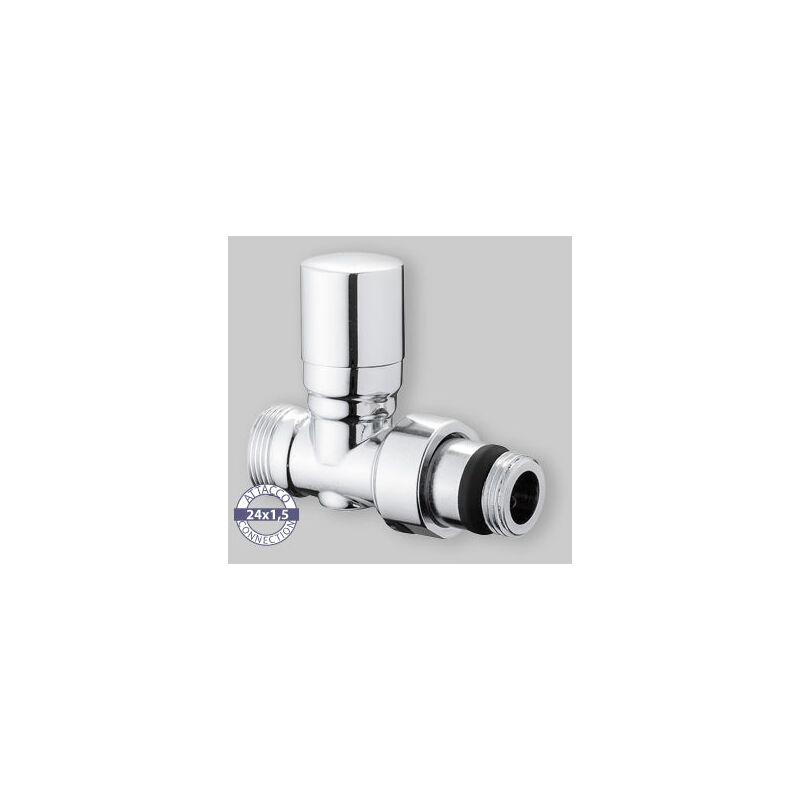 foto del prodotto detentore micrometrico diritto attacco rame, multistrato e pe x aida cromo 1 2 24x1,5