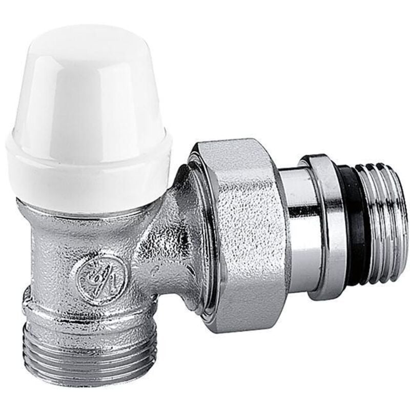 foto del prodotto detentore per radiatori a squadra, ottone cromato, attacco g 3 8 iso 228 1 m caleffi 342302