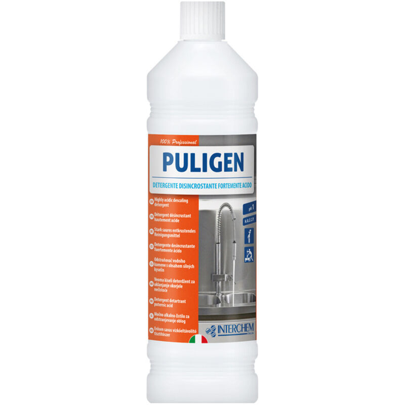 foto del prodotto detergente disincrostante acido puligen 1 litro