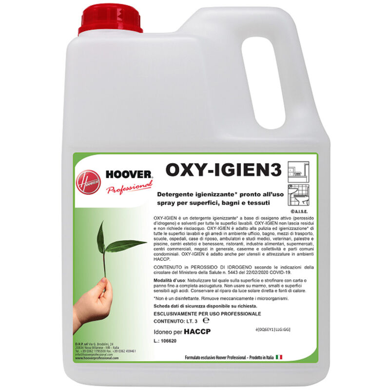 foto del prodotto detergente igienizzante per superfici e tessuti oxy igien 3 litri