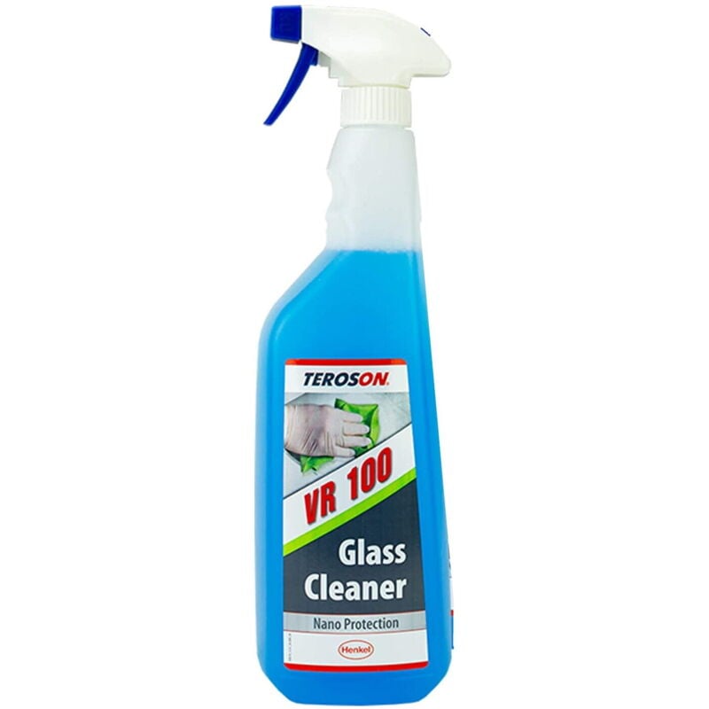 foto del prodotto detergente liquido spray pulizia vetri cristalli auto vetro teroson vr 100 1lt