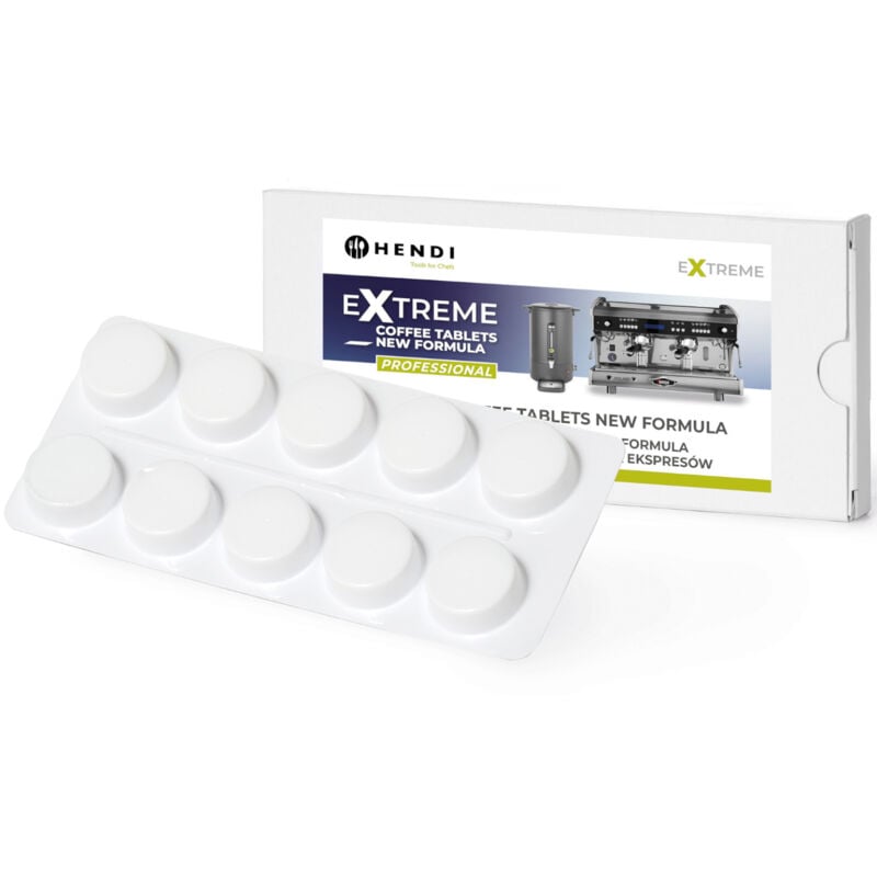 foto del prodotto detergente per macchina da caff professional extreme coffee tablets 10 compresse hendi 976654