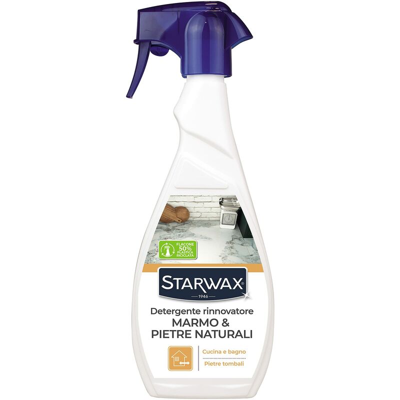 foto del prodotto detergente rinnovatore marmo pietre naturali 500ml cera, nutre e protegge da varie macchie come acqua, vino, caff , latte, inchiostro,...
