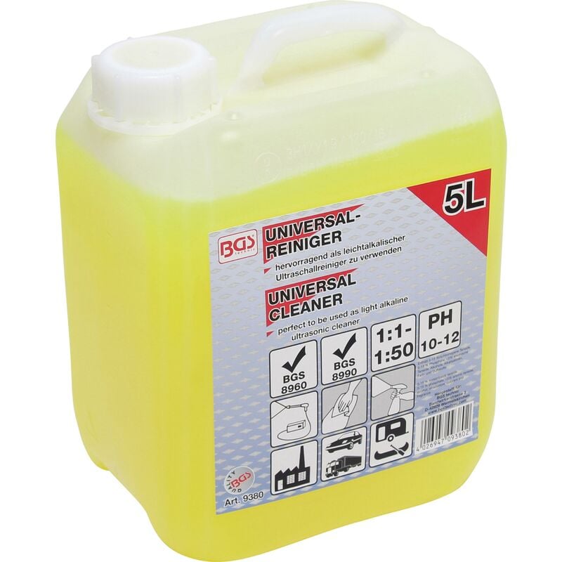 foto del prodotto detergente universale 5 l per pulitori a pressione e pulitori ad ultrasuoni