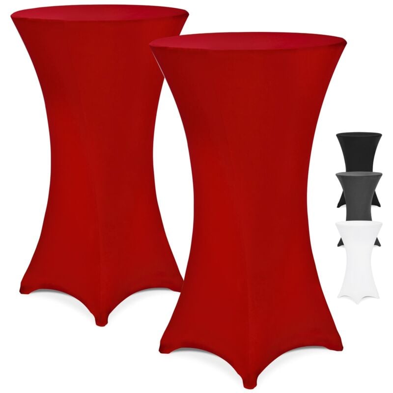 foto del prodotto detex 2x copritavolo da bar vari colori lavabile rivestimento per tavoli alti bistr elastico 80 85cm, rosso 2er set bordeaux de , 70 de 