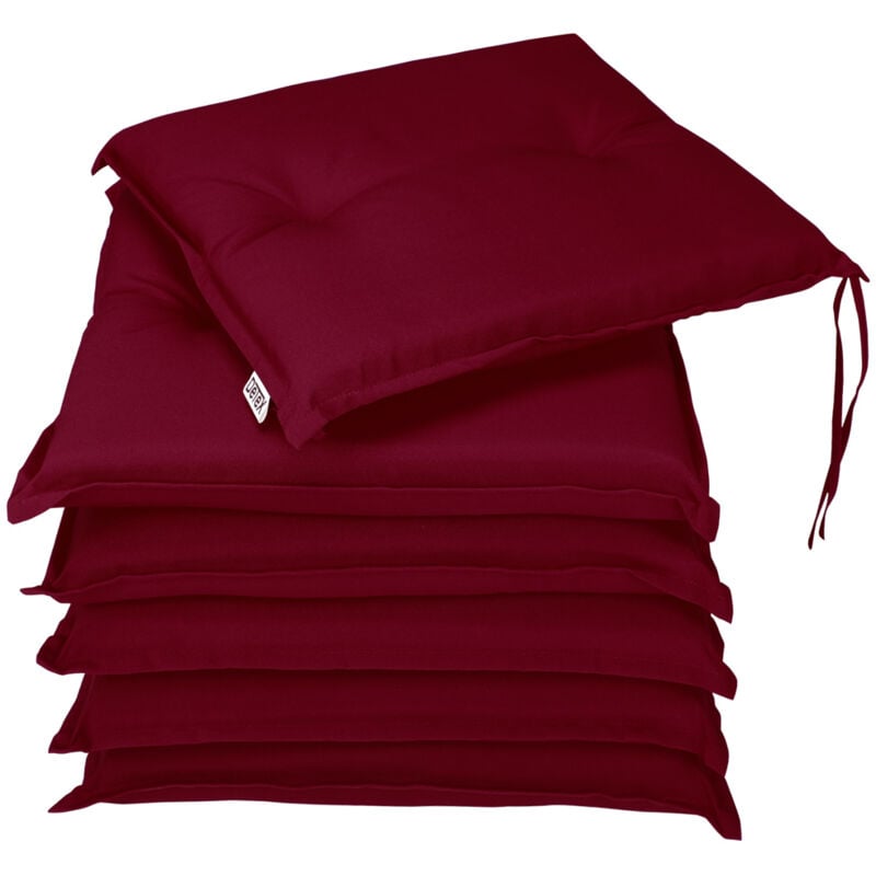 foto del prodotto detex cuscini boston coprisedie imbottito set 6 pezzi idrorepellente cucina giardino rosso